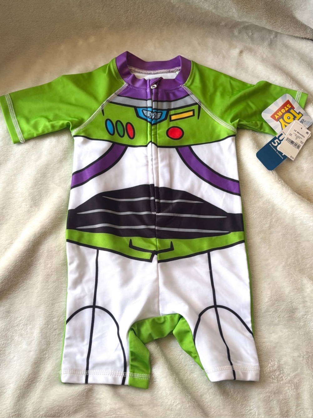 Disney Pixar Toy Story Buzz Lightyear Baby Rash Guard 18M NWT UPF 50+